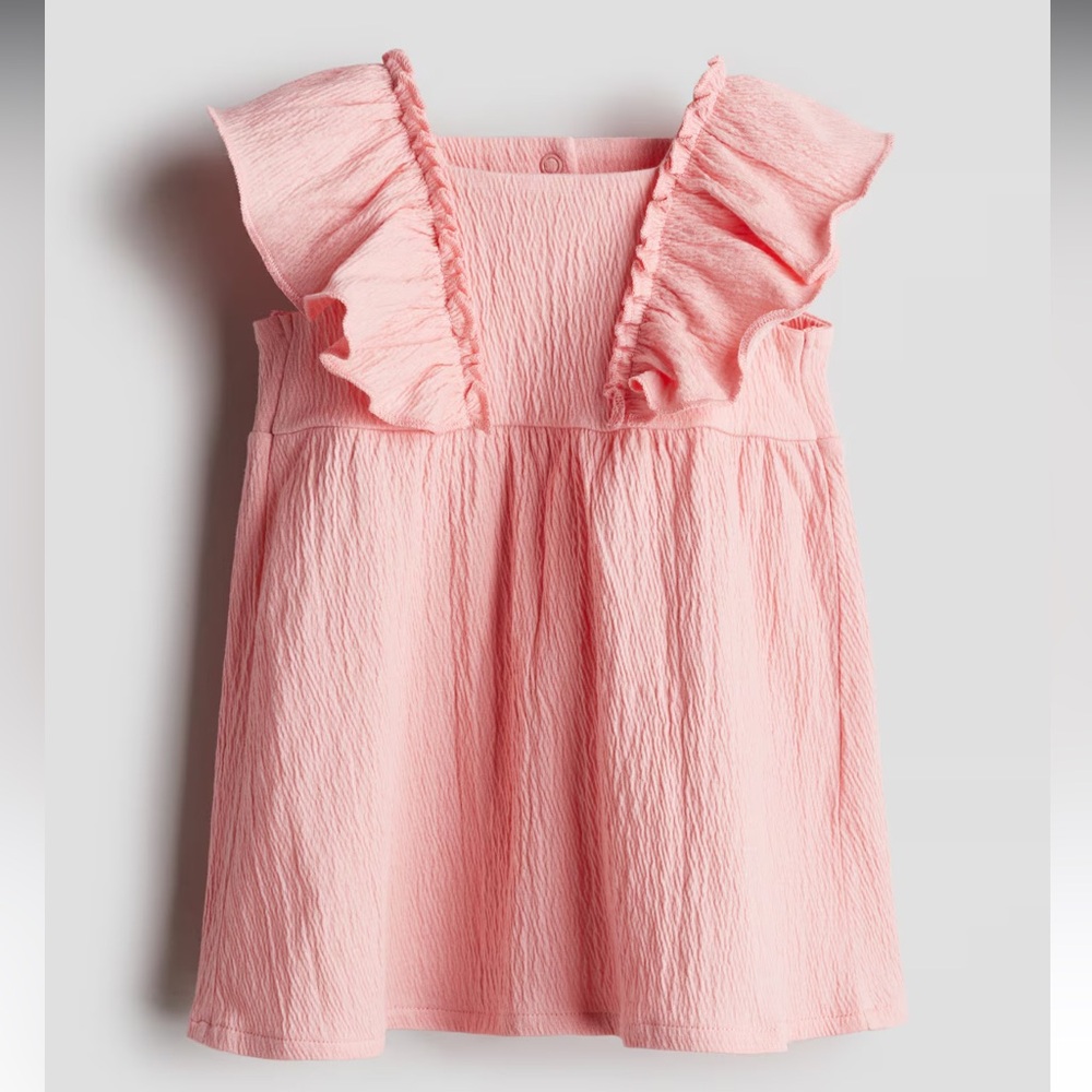 H&M Light Pink Ruffle Dress size 18 months